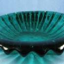 1950's Italian Glass Bowl - Retro Teal Green Color