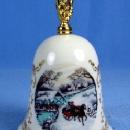 1983 Gorham CHRISTMAS Hand Bell - Vintage Porcelain