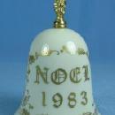 1983 Gorham CHRISTMAS Hand Bell - Vintage Porcelain