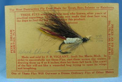 BLACK SKUNK Fly Fishing Lure - Vintage Sporting Bait