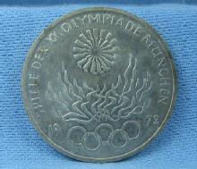 old 1972 Olympic Coin - Vintage Sporting Collectible