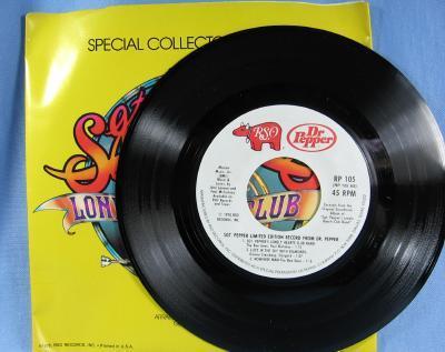 Dr Pepper Special Collectors Edition SGT PEPPERS Lonely Heart Club Band 45 RPM Record - Limited Edition Advertising