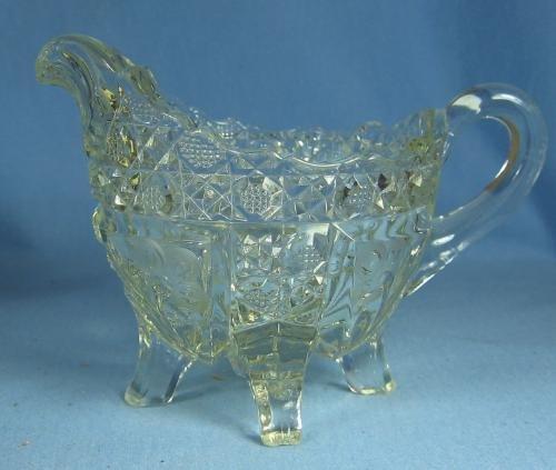 old Vintage Heisey clear Glass CREAMER Pitcher