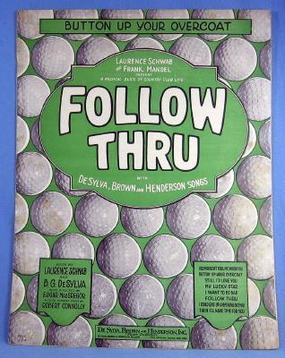 old Button Up Your Overcoat FOLLOW THRU - Vintage Sheet Music - paper