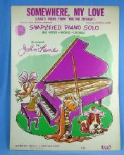 old SOMEWHERE MY LOVE Laura's Theme from Doctor Zhivago - Vintage Sheet Music - paper