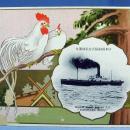 Nautical Nippon Yusen Kaisha SS YOKOHAMA MARU Steamship - Vintage Paper Postcard