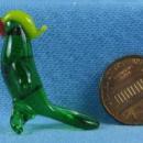 Mini Glass PARROT - Bohemian Czech Art Glass Miniature Bird