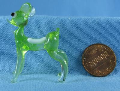Mini Glass BAMBI Deer - Bohemian Czech Art Glass Miniature Animal