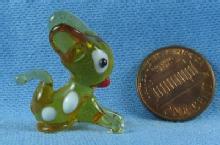 Glass Puppy DOG - Bohemian Czech Art Glass Miniature Animal