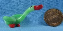 CZECH Art Glass Figural GOOSE - Bohemian Czech Art Glass Miniature Bird