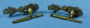 Jewelry Multi Color Spring-Back Cuff Links Green, Pink, Blue and Gold - Estate Jewelry