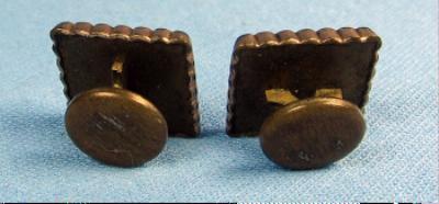 vintage GOLDSTONE Button Cuff Links - Victorian Jewelry