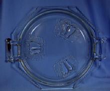 BALTIMORE PEAR glass Torte or Chop Plate - Depression Era Glass