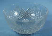 CLARK Cut Glass Finger Bowl - STRAW & FAN Pattern - Brilliant Period Glass