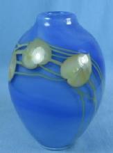 Glasner Art Glass Vase - Heavy Paperweight Vase