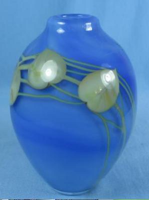 Glasner Art Glass Vase - Heavy Paperweight Vase