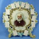 old vintage 1898 Diecut Calendar - Victorian Die Cut of LONGFELLOW - Victorian Paper