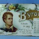 vintage BYRON Calendar for 1897 - Tuck #1884 - Different Scenes & Verse on Each Panel - Victorian Paper