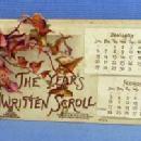 old vintage Victorian Die Cut Hand Fan Greeting - paper VIOLETS Valentine