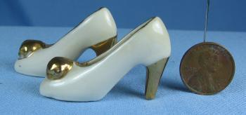 Miniature pair Shoes - Vintage Porcelain Mini