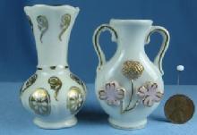 Mini Pair of Miniature Vases - Vintage Porcelain Mini