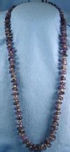 old Amethyst Nugget & Gold Ball Necklace - Vintage Jewelry