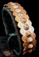 old vintage Copper Bangle Cuff Bracelet - Native American Indian Ethnographic Jewelry