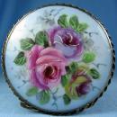 Jewelry Pin vintage Hand Painted Victorian Porcelain Brooch - Awesome HUGE Estate Jewelry