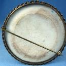 Jewelry Pin vintage Hand Painted Victorian Porcelain Brooch - Awesome HUGE Estate Jewelry