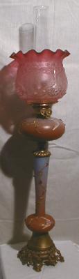 Thomas Webb Experimental Burmese Banquet Lamp