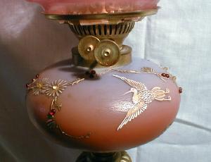 Thomas Webb Experimental Burmese Banquet Lamp
