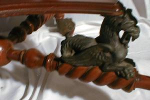 Merklen Parlor Table Griffith Ball & Claw Feet - Antique Victorian Furniture