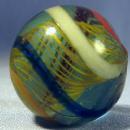 old Large Vintage Glass Coreless Swirl Marble - toy