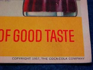 1957 Ink Blotter Coca-Cola - Advertising