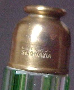 Latticinio Green Vile Scent Bottle - Glass