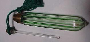 Latticinio Green Vile Scent Bottle - Glass