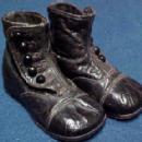 1900 Baby Shoes CUPID Black - Vintage -Collectibles