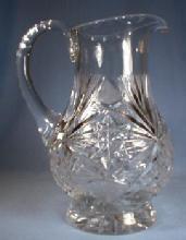 Cut Glass Lead Crystal Pitcher - Vintage