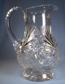 Cut Glass Lead Crystal Pitcher - Vintage