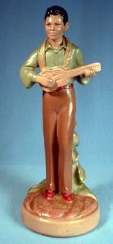 old vintage Chalk Figure of Man Playing Guitar - ELVIS ???