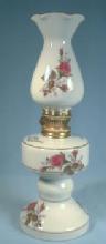 Japan Lefton MOSS ROSE Mini Oil Lamp - Vintage Porcelain Lighting
