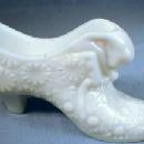 Daisy & Button with CAT Milk Glass SHOE or BOOT