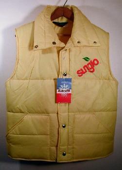 SUNGLO Juice Advertising Vest - New with Tag ~ 100% Polyester Fiberfill XL - Vintage Advertising Premium NEW unused