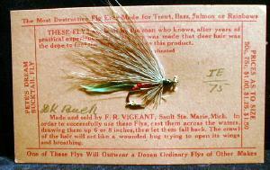 old Vintage Fly Fishing Bait Lure - Hand Tied BK BUCK- Buck Tail Fly - Vintage Sporting