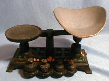 Antique Miniature Cast iron Balance Scale - Metalware