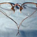 antique Victorian Era Eye Glasses 1880 - Gold Filled Spectacles - misc