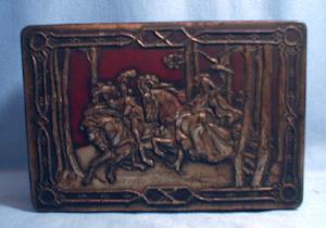 Kitchen Riley's TOFFEE Tin - Hunting Scene - Equestrian Hunting with Falcons - Vintage Advertising Metalware