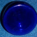 COBALT INKWELL with Brass hinged lid - Glass