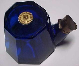 TEAKETTLE COBALT INKWELL with Lid - Glass