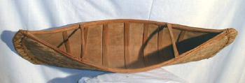 Native American Indian Elm Bark Canoe - HUGE Oversize Vintage Ethnographic